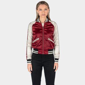 Straight to Hell Boogie Burgundy and Brown Reversible Jacket - XXS